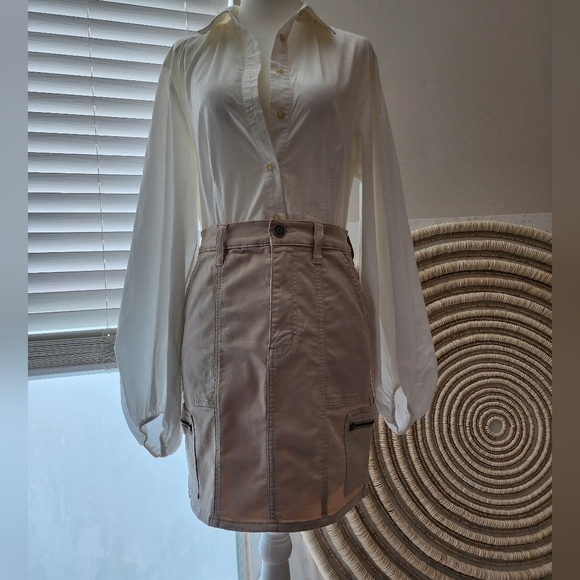 JOIE cotton-twill tan Skirt Size29 - Picture 7 of 9